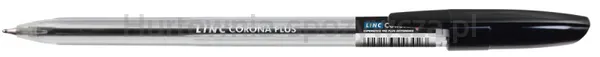 Długopis LINC Corona Plus, śr. kulki 0,7mm, gr. linii 0,3mm, czarny