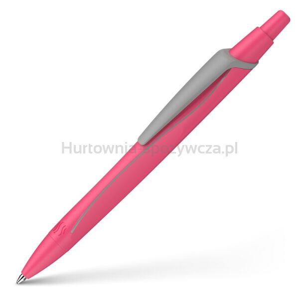 Długopis automatyczny SCHNEIDER Reco, M, różowy neonowy - 2