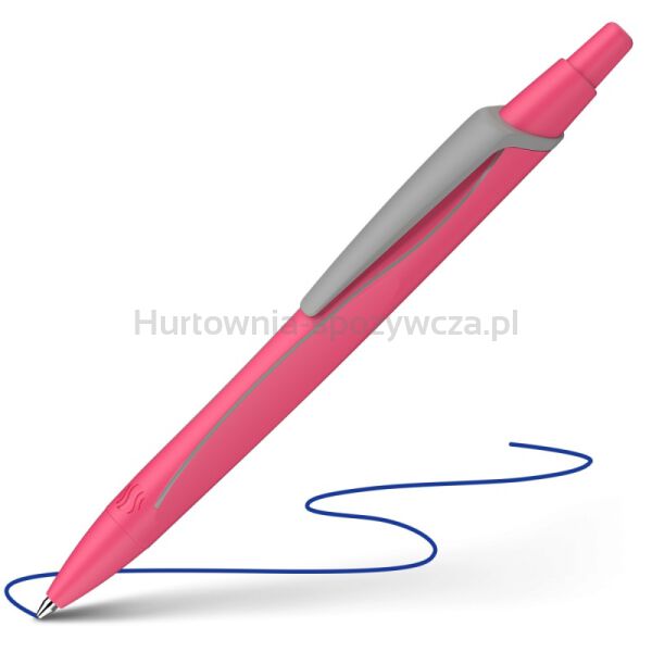 Długopis automatyczny SCHNEIDER Reco, M, różowy neonowy - 3