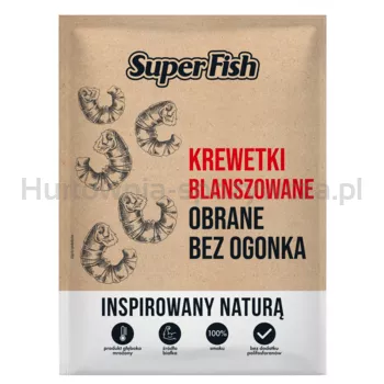 Superfish Krewetki białe blanszowane obrane bez ogonka, oczyszczone 10% glazury 700g/780g