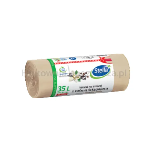 ST Worki z taśmą ściągającą - zapach VANILLA LATE 35L 15szt