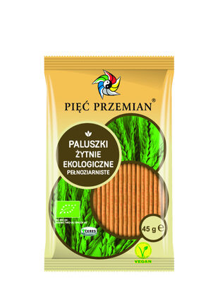 Pięć Przemian Paluszki Żytnie Pełnoziarniste Bio 45 G [BIO]