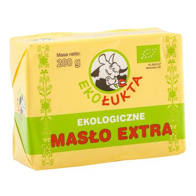 Masło Ekstra Kostka (82 % Tłuszczu) Bio 200 G - Eko Łukta [BIO]