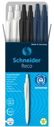 Długopis Automatyczny Schneider Reco, M, Box, 6 Szt., Mix Kolorów