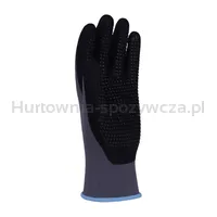 Rękawice DONAU SAFETY Flex-Dotted, kat. II, rozm. 9, szare - 3
