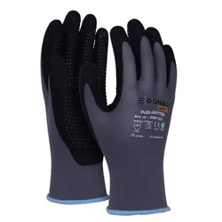 Rękawice Donau Safety Flex-Dotted, Kat. Ii, Rozm. 9, Szare
