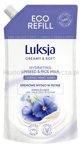 Kremowe mydło w płynie LUKSJA, len, zapas 400ml