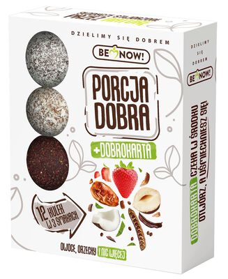 Porcja Dobra  Kulki Owocowo - Orzechowe Bez Dodatku Cukru (12 X 12 G) 144 G  [BIO]