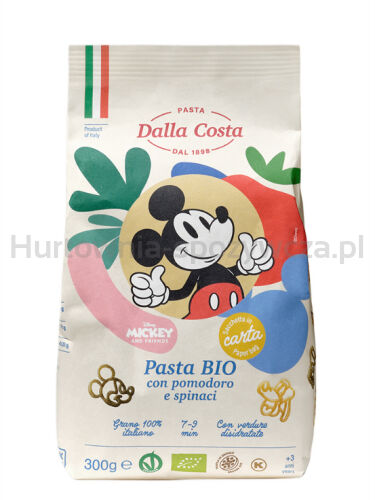 Makaron (Semolinowy Trójkolorowy) Disney Mickey Bio 300 G - Dalla Costa [BIO]