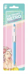 Ico Długopis automatyczny Retro 70'C, Pastel, blister, wkład niebieski, mix kolorów 
