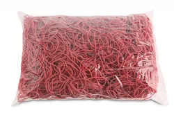 Gumki Recepturki Office Products, Średnica 50Mm, 1,5X1,5Mm, 60% Kauczuku, 1000G, Zgrzewka, Czerwone