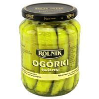 Rolnik Ogórki ćwiartki 720 ml 