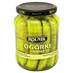 Rolnik Ogórki ćwiartki 720 ml