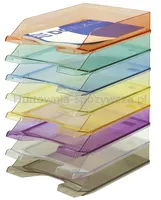 Szufladka na biurko DONAU, polistyren, A4, standard, dymna - 2