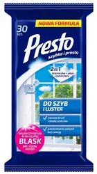 Presto Ściereczki gospodarcze  do szyb i luster, 30szt., białe