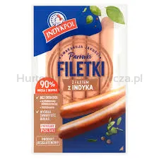 Indykpol Parówki Filetki z filetem indyka 200g
