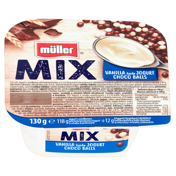 Muller Jogurt Mix Wanilia Choco Balls 130G