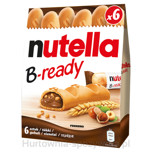 Nutella B-Ready, Wafelek Z Kremem, 6Szt, 132G
