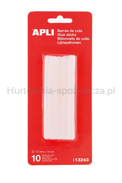 Apli Klej termotopliwy 7,5mm, 10szt., transparentny 