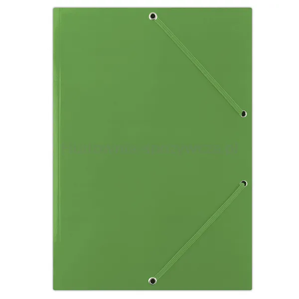 Donau Teczka z gumką karton, A4, 400gsm, 3-skrz., zielona 