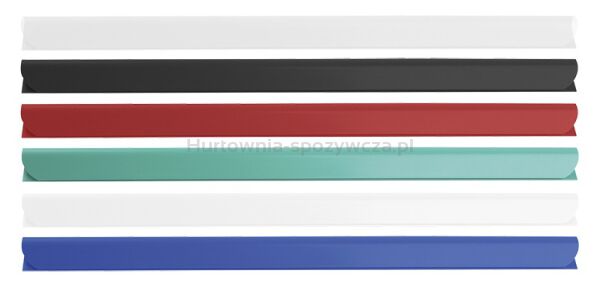 Donau Listwa zaciskająca, PVC, A4, 8mm, do 80 kartek, biała  - 2
