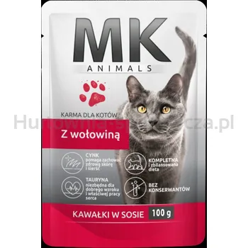 Mk Animals Saszetka Dla Kotów Z Wołowiną 100 G