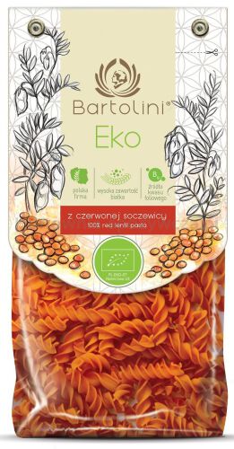 Makaron Proteinowy (Z Soczewicy Czerwonej) Świderki Bio 250 G - Bartolini [BIO]