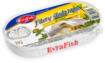 Evrafish Filety Śledziowe W Oleju 170G