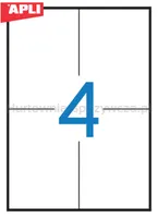 Etykiety uniwersalne APLI, 105x148mm, prostokątne, białe 100 ark. - 2