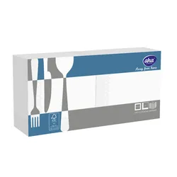 Serwetki AFH AHA, 2-warstwowe, składanie 1/4, 24x24cm, 200 szt., białe