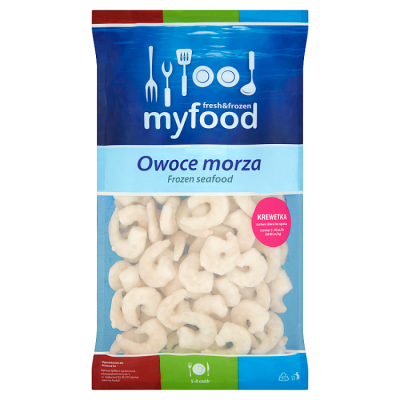 Myfood Krewetka Biała Surowa Obrana Bez Ogona, Rozmiar: 31-40 Szt./Lb, Glazura: 20%, 800G/1000 G