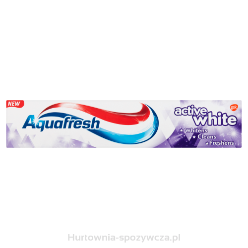 Aquafresh Active White Wybielająca Pasta Do Zębów Przeciw Próchnicy O Potrójnej Formule Działania Z Fluorem 125Ml