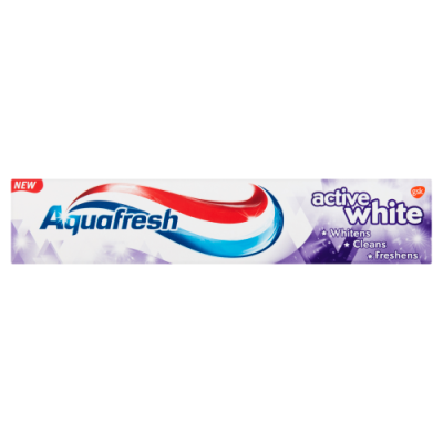 Aquafresh Pasta Do Zębów Active White Wybielająca Przeciw Próchnicy O Potrójnej Formule Działania Z Fluorem 125Ml