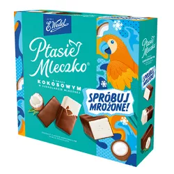 Wedel Ptasie mleczko o smaku kokosowym w czekoladzie mlecznej 340g