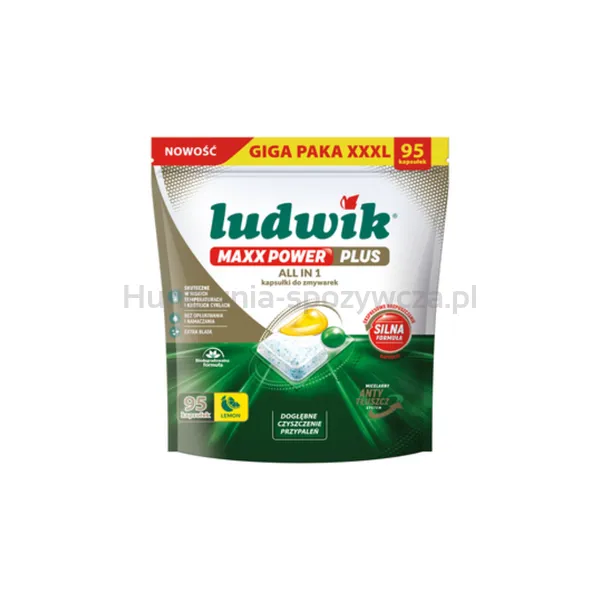 Ludwik Maxx Power Plus Kapsułki Do Zmywarek 95 Szt. Lemon