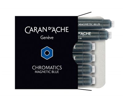 Caran D'Ache Naboje Chromatics Magnetic Blue, 6szt., jasnoniebieskie [BIURO]