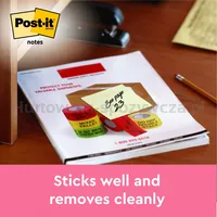Karteczki Samoprzylepne Post-It®, 76X76Mm, 12X100 Kart., Żółte - 3