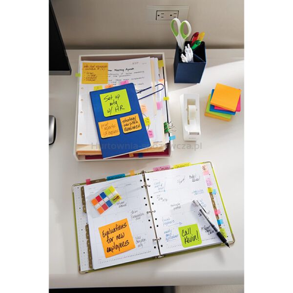 Post-It Karteczki samoprzylepne Super Sticky, 47,6x47,6mm, 12x90 kart., paleta Carnival  - 4