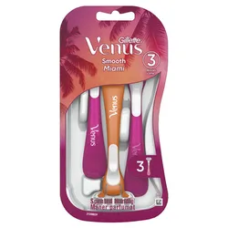 Gillette Venus Smooth Miami Maszynki do golenia dla kobiet, 3 Maszynki jednorazowe dla kobiet