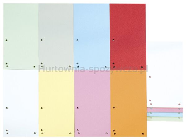 Donau Przekładki Karton 1/3 A4, 235x105mm, 100szt., pomarańczowe  - 2