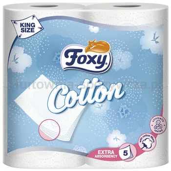 Papier toaletowy Foxy Cotton 4 rolki(cena za 4 sztuki)