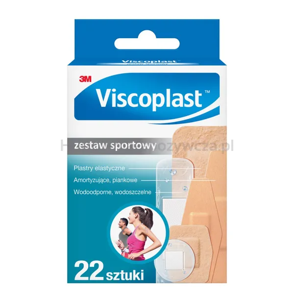 Viscoplast Plastry Sportowy, 3 rodzaje, 6 rozmiarów, 22szt.