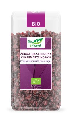 Żurawina Słodzona Cukrem Trzcinowym Bio 400 G - Bio Planet [BIO]