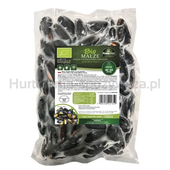 Primefrost Małże - omułek chilijski w muszli gotowany, rozmiar: 40-60 szt./kg, produkt głęboko mrożony, 1000 g