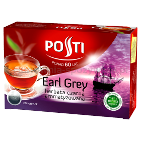 Posti Herbata Earl Grey Czarna Ekspresowa Aromatyzowana 80 X 1,5g