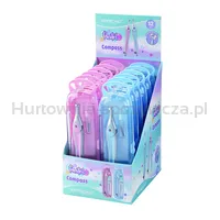 Keyroad Cyrkiel plastikowy pastel w etui mix kolorów - 3