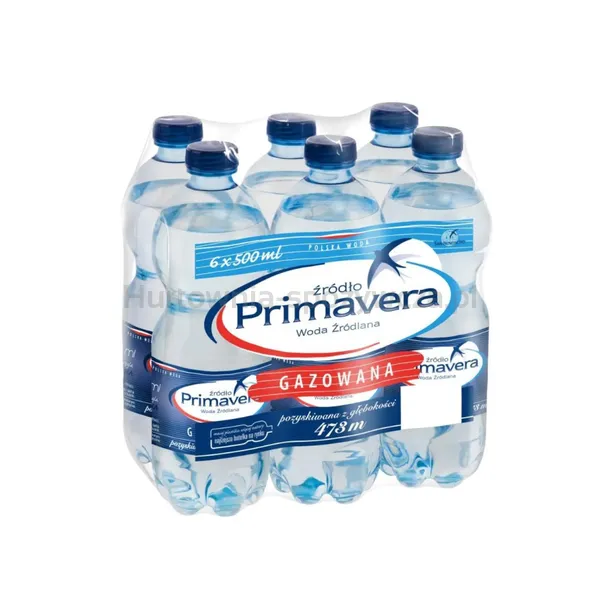 Primavera Woda Źródlana Gazowana Pet 500 Ml- Kaucja
