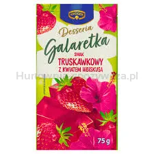 Kruger Desseria Galaretka smak truskawkowy z kwiatem hibiskusa 75g