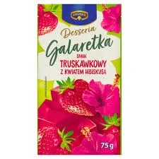 Kruger Desseria Galaretka smak truskawkowy z kwiatem hibiskusa 75g