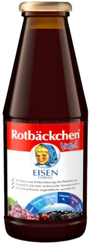 Sok Wieloowocowy Z Żelazem I Witaminami C, B1, B2, B6, B12 450 Ml - Rotbackchen [BIO]